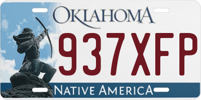 OK license plate 937XFP