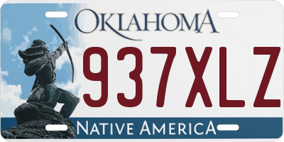 OK license plate 937XLZ