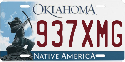 OK license plate 937XMG
