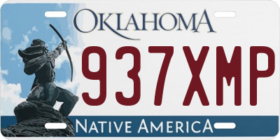 OK license plate 937XMP