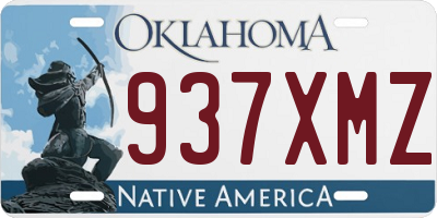 OK license plate 937XMZ