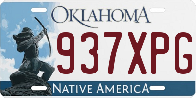 OK license plate 937XPG
