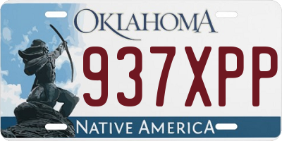 OK license plate 937XPP