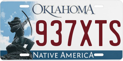 OK license plate 937XTS