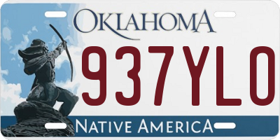 OK license plate 937YLO