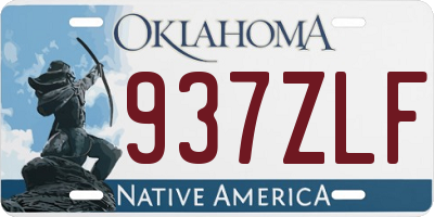 OK license plate 937ZLF