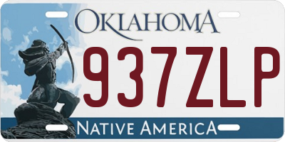 OK license plate 937ZLP