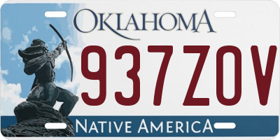 OK license plate 937ZOV