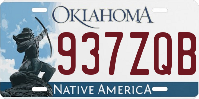 OK license plate 937ZQB