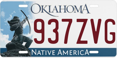 OK license plate 937ZVG