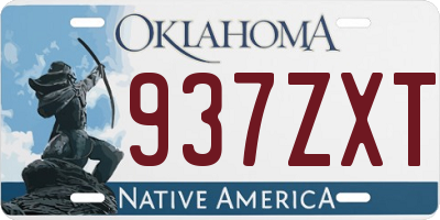 OK license plate 937ZXT