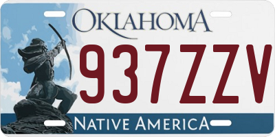 OK license plate 937ZZV
