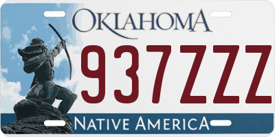 OK license plate 937ZZZ