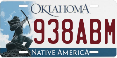 OK license plate 938ABM