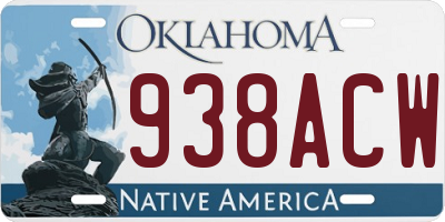 OK license plate 938ACW