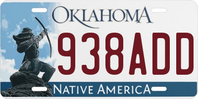 OK license plate 938ADD