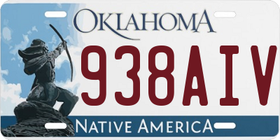 OK license plate 938AIV