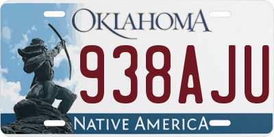 OK license plate 938AJU