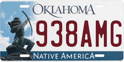 OK license plate 938AMG