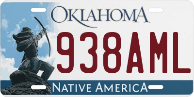 OK license plate 938AML