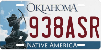 OK license plate 938ASR
