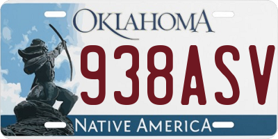 OK license plate 938ASV