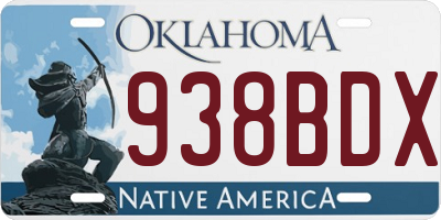 OK license plate 938BDX