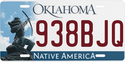 OK license plate 938BJQ