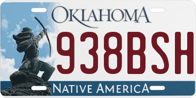 OK license plate 938BSH