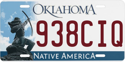 OK license plate 938CIQ
