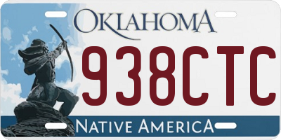 OK license plate 938CTC