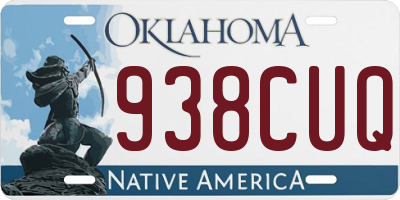 OK license plate 938CUQ
