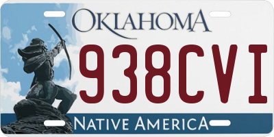 OK license plate 938CVI