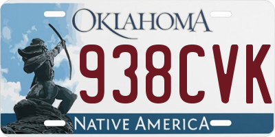 OK license plate 938CVK