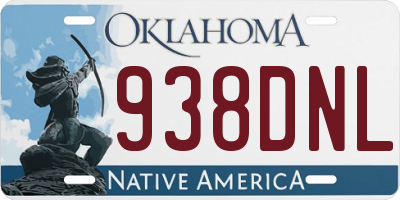 OK license plate 938DNL