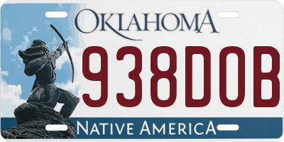 OK license plate 938DOB
