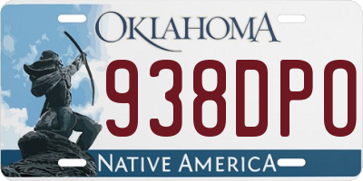 OK license plate 938DPO