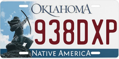 OK license plate 938DXP
