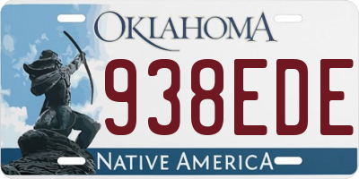 OK license plate 938EDE