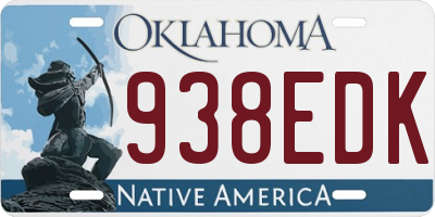 OK license plate 938EDK