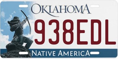 OK license plate 938EDL