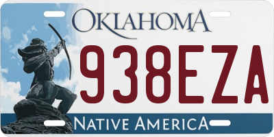 OK license plate 938EZA