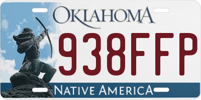 OK license plate 938FFP