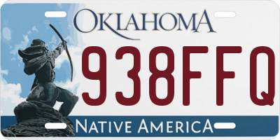 OK license plate 938FFQ
