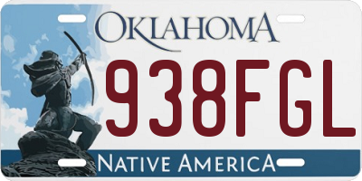 OK license plate 938FGL