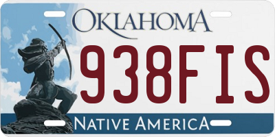 OK license plate 938FIS