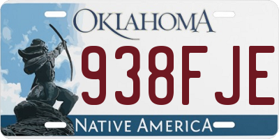OK license plate 938FJE