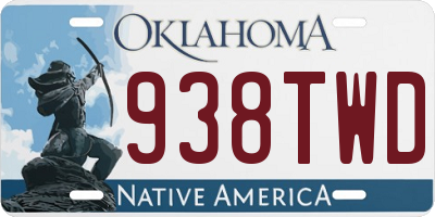 OK license plate 938TWD