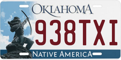 OK license plate 938TXI