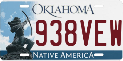 OK license plate 938VEW
